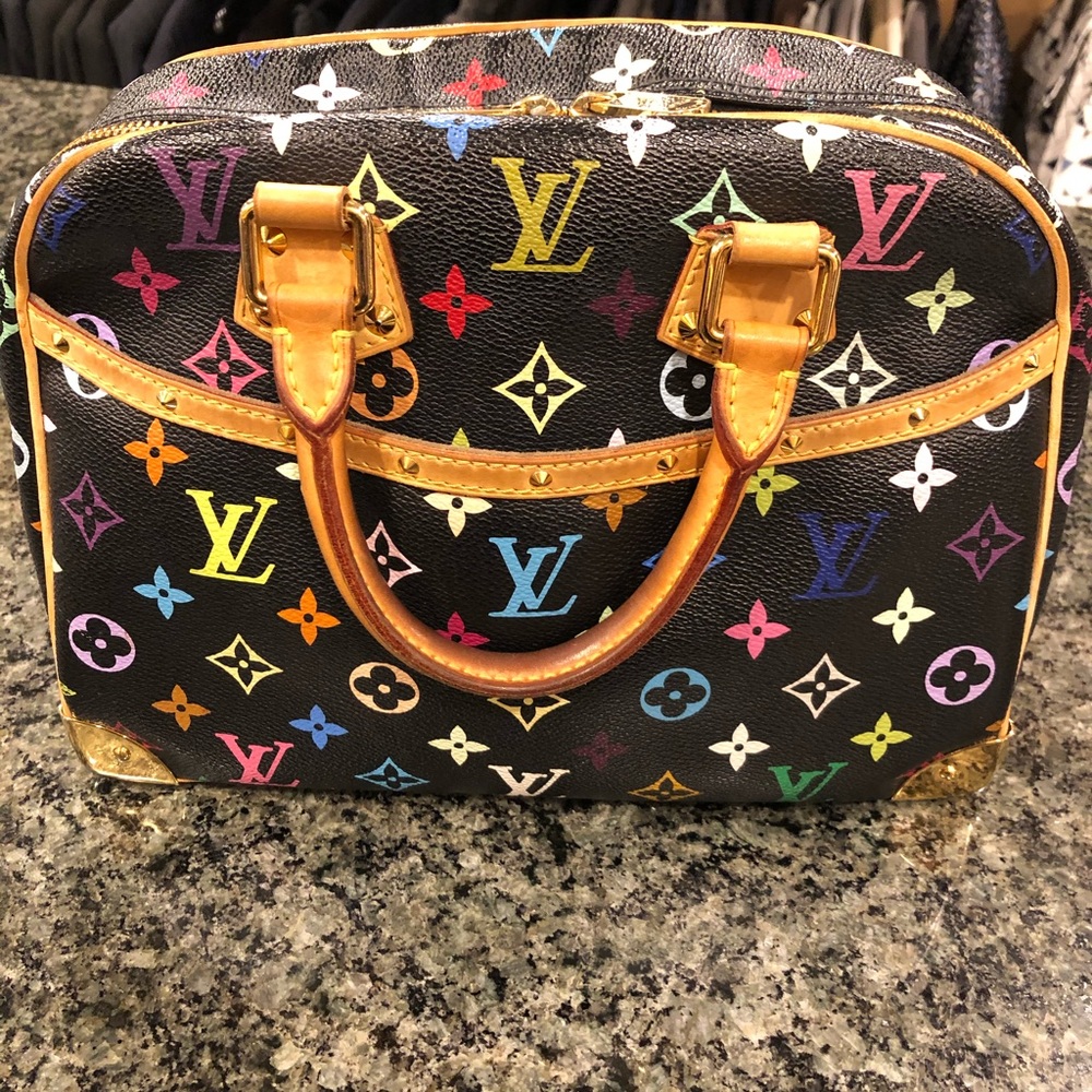 Authentic Louis Vuitton multicolor hand purse.